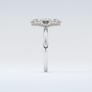 2.0 CT Marquise Cut Hidden Halo  Moissanite Engagement Ring 17