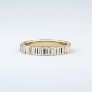 1.08 TCW Baguette Shaped Moissanite Wedding Band 4