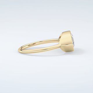 1.0 CT East West Marquise Cut Solitaire Style Moissanite Engagement Ring 4