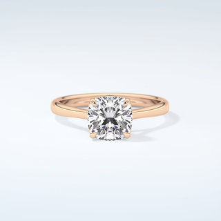 2.0 CT Cushion Cut Solitaire Style Moissanite Engagement Ring 7