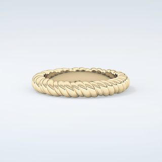 Gold Rope - Twisted Shank Wedding Band 3