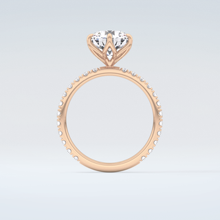 1.5  CT Round Cut Pave Moissanite Engagement Ring 8