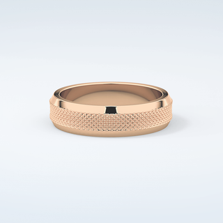 Textured Moissanite Wedding Band 7