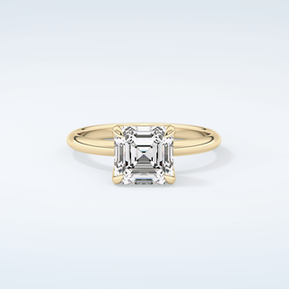 2.0 CT Asscher Cut Solitaire Moissanite Engagement Ring 1