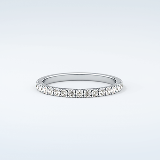 1.1 TCW Round Shaped Moissanite Wedding Band 13