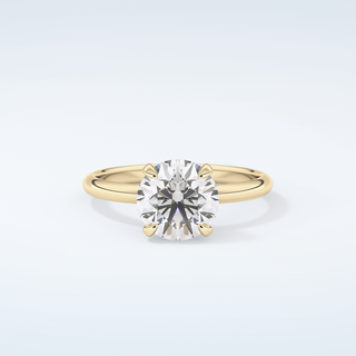 2.0 CT Round Cut Solitaire Moissanite Engagement Ring 1