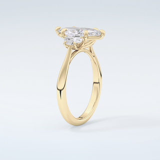 2.0 CT Marquise Cut Three Stone Moissanite Engagement Ring 6