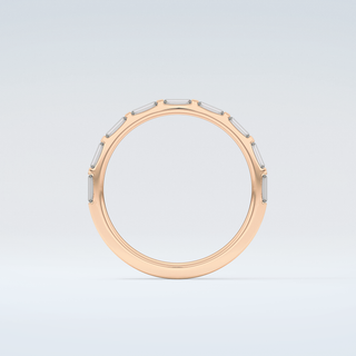 0.54 TCW Baguette Shaped Moissanite Wedding Band 8