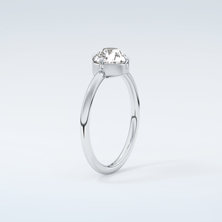 1.0 CT Round Cut Solitaire Moissanite Engagement Ring 18