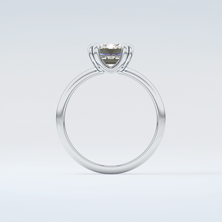 2.0 CT Emerald Cut Solitaire Moissanite Engagement Ring 14