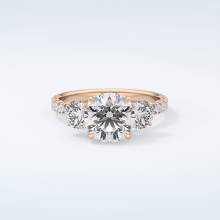 1.5 CT Round Cut Three Stone Moissanite Engagement Ring 7