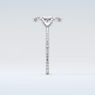 1.5 CT Marquise Cut Pave Moissanite Engagement Ring 17