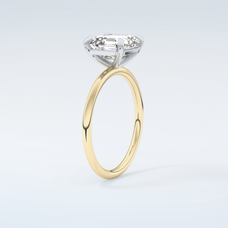 2.0 CT Asscher Cut Solitaire Moissanite Engagement Ring 6