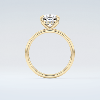 2.0 CT Cushion Cut Hidden Halo Moissanite Engagement Ring 2