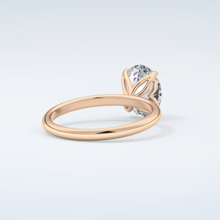 1.5 CT Oval Cut Solitaire Moissanite Engagement Ring 9