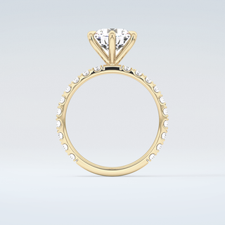 2.0 CT Round Cut Pave Moissanite Engagement Ring 2