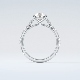 1.5 CT Round Cut Pave Moissanite Engagement Ring 14