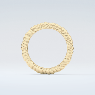 Gold Rope - Twisted Shank Wedding Band 2