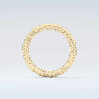 Gold Rope - Twisted Shank Wedding Band