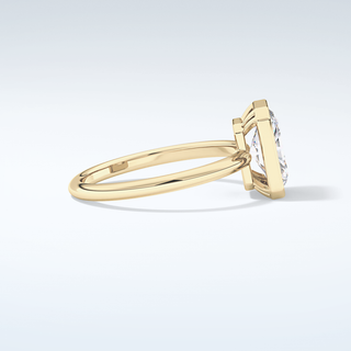 2.0 CT Radiant Cut Bezel Solitaire Moissanite Engagement Ring 4