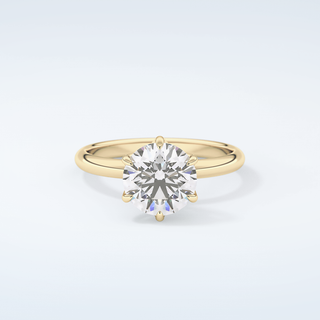 1.5 CT Round Cut Solitaire Moissanite Engagement Ring 1