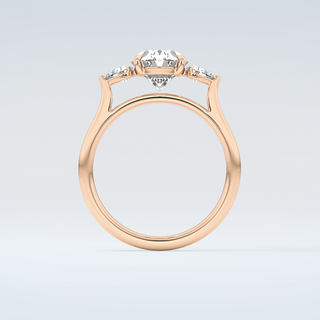 2.0 CT Oval Cut Three Stone Moissanite Engagement Ring 8