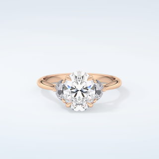 2.0 CT Oval Cut Three Stone Moissanite Engagement Ring 7