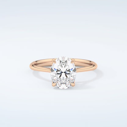 1.5 CT Oval Cut Solitaire Style Moissanite Engagement Ring