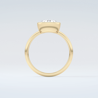 1.5 CT Round Cut Bezel Style Moissanite Engagement Ring 2