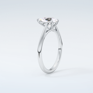 2.0 CT Pear Cut Solitaire Moissanite Engagement Ring 18