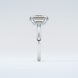 2.0 CT Emerald Cut Solitaire Moissanite Engagement Ring 17