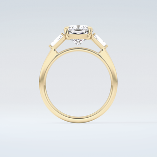 2.0 CT Cushion Cut Three Stone Moissanite Engagement Ring 2