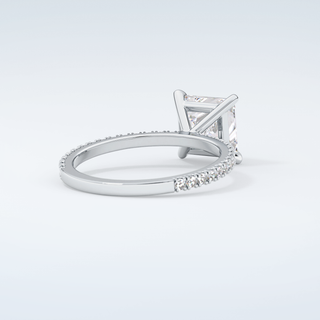 2.0 CT Princess Cut Pave Moissanite Engagement Ring 15