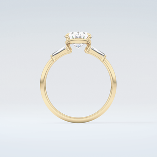 2.0 CT Oval Cut Three Stone Moissanite Engagement Ring 2