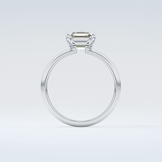 2.0 CT Asscher Cut Solitaire Style Moissanite Engagement Ring 14