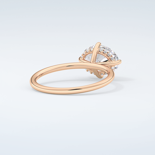 2.0 CT East West Oval Cut Hidden Halo Moissanite Engagement Ring 9