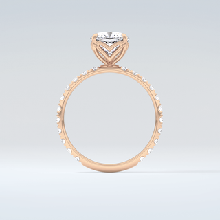 1.5 CT Cushion Cut Pave Moissanite Engagement Ring 8