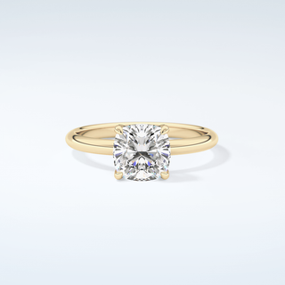 2.0 CT Cushion Cut Solitaire Moissanite Engagement Ring 1