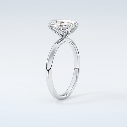 1.5 CT Oval Cut Solitaire Moissanite Engagement Ring