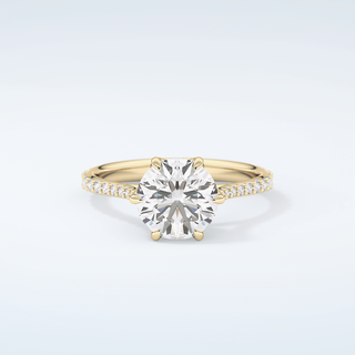 2.0 CT Round Cut Pave Style Moissanite Engagement Ring 1