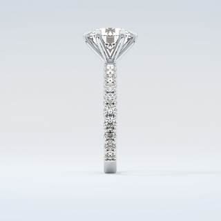 2.0 CT Round Cut Pave Moissanite Engagement Ring 17