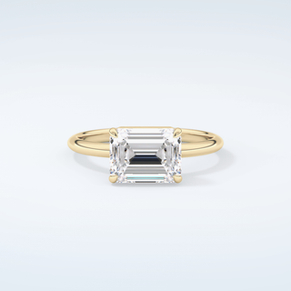 2.0 CT Emerald Cut Solitaire Moissanite Engagement Ring 1