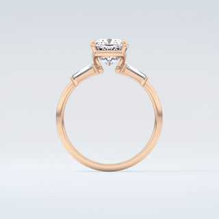 2.0 CT Cushion Cut Three Stone Moissanite Engagement Ring 8