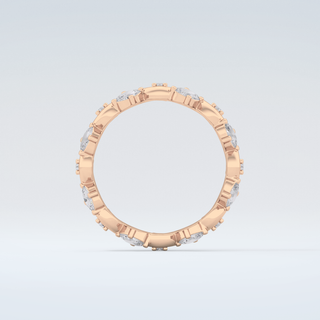 0.56 TCW Round & Oval Shaped Moissanite Wedding Band 8