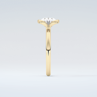 2.0 CT East West Oval Cut Half Bezel Moissanite Engagement Ring 5