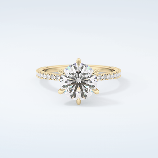 2.0 CT Round Cut Pave Moissanite Engagement Ring 1