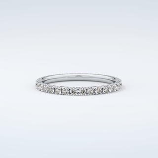 0.74 TCW Round Shaped Moissanite Wedding Band 16