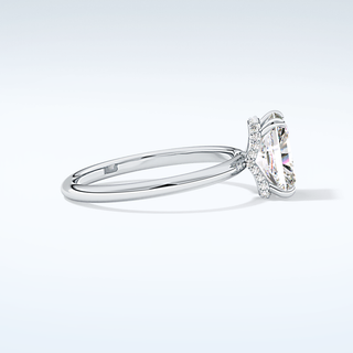 2.0 CT Radiant Cut Hidden Halo Moissanite Engagement Ring 16