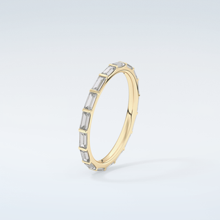 1.02 TCW Baguette Cut Moissanite Wedding Band 6