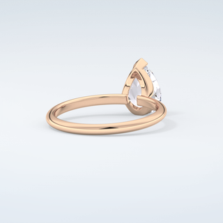 2.0 CT Pear Cut Solitaire Moissanite Engagement Ring 9